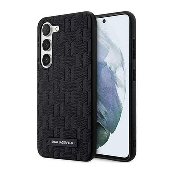 Karl Lagerfeld Saffiano Monogram Metal Logo - pouzdro pro Samsung Galaxy S23 (černé)