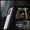 Spigen Ultra Hybrid - Schutzhülle für iPhone 15 Pro Max (Mattschwarz)