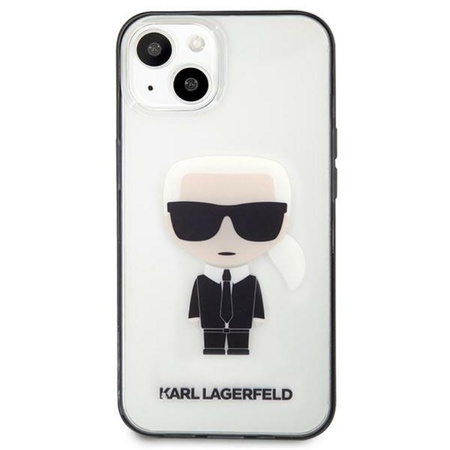 Karl Lagerfeld Ikonik Karl - Case for iPhone 13 mini (Transparent / Black Frame)