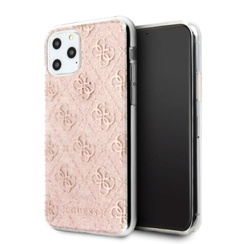 Guess 4G Glitter - pouzdro pro iPhone 11 Pro Max (růžové)