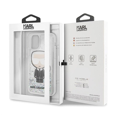 Karl Lagerfeld Glitter Iridescent Iconic - pouzdro pro iPhone 11 Pro
