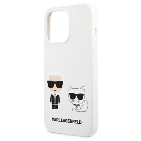 Karl Lagerfeld Silicone Karl & Choupette - iPhone 13 Pro Max Case (white)