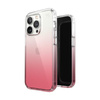 Speck Presidio Perfect-Clear + Ombre - iPhone 14 Pro Case with MICROBAN Coating (Clear / Vintage Rose Fade)