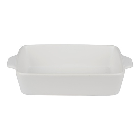 Alpina - Rechteckige, ofenfeste Keramikform 28x18x6 cm (weiß)