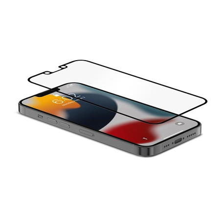 Moshi iVisor AG - Matt képernyővédő fólia iPhone 13 / iPhone 13 Pro készülékhez (fekete keret)