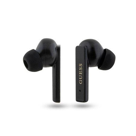 Guess Printed Logo - TWS Bluetooth-Kopfhörer + Ladetasche (schwarz)