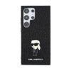 Karl Lagerfeld Fix Glitter Iconic Logo fém kitűző - Samsung Galaxy S24 Ultra tok (fekete)