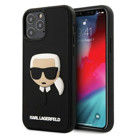 Karl Lagerfeld 3D Rubber Karl`s Head - iPhone 12 Pro Max Case (black)