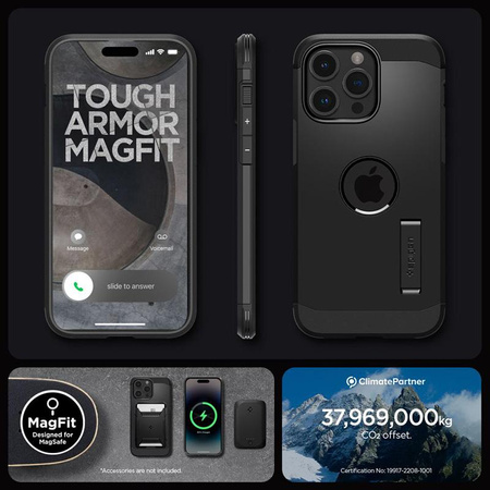 Spigen Tough Armor MagSafe - Case for iPhone 15 Pro Max (Black)