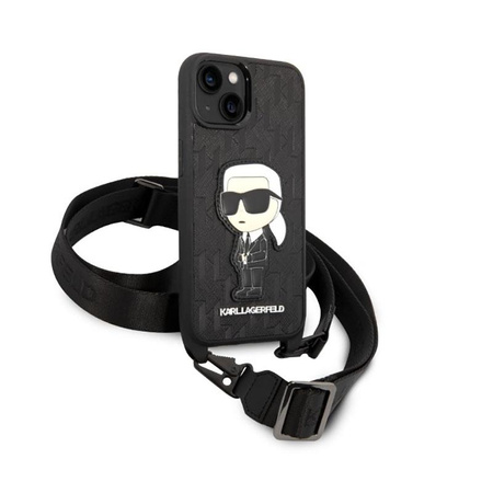 Karl Lagerfeld NFT Monogram Ikonik Patch - Case for iPhone 14 Plus (Black)