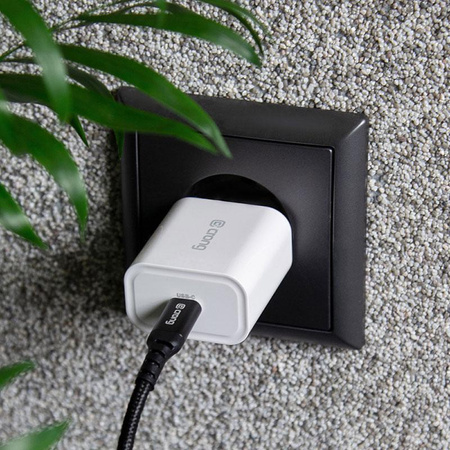Crong USB-C Reiseladegerät – USB-C Power Delivery 20W Wandladegerät (Weiß)