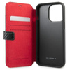 Ferrari Booktype On Track Carbon Stripe - iPhone 13 Pro Max tok (fekete)