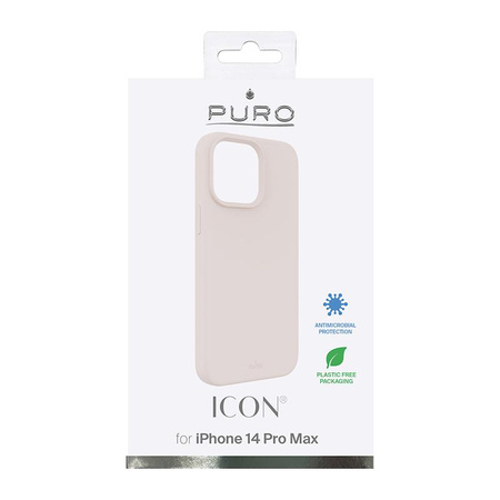 PURO ICON Cover - tok iPhone 14 Pro Max (Homokrózsaszín)