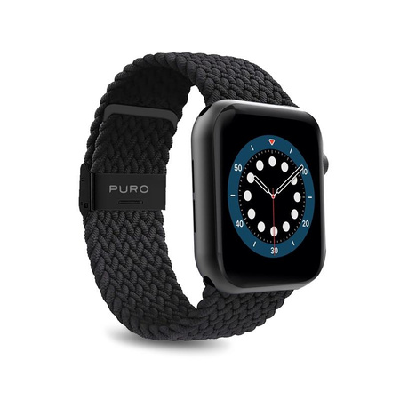 Puro Loop szíj - Fonott szíj Apple Watch 38/40/41 mm-es órához (fekete)