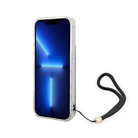 Guess 4G Print Cord - pouzdro pro iPhone 14 Pro Max (černé)