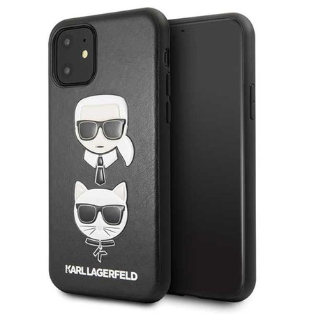 Karl Lagerfeld Embossed Case Karl & Choupette - Etui iPhone 11 (Black)