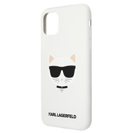 Karl Lagerfeld Choupette Head Silikon - iPhone 11 Hülle (weiß)