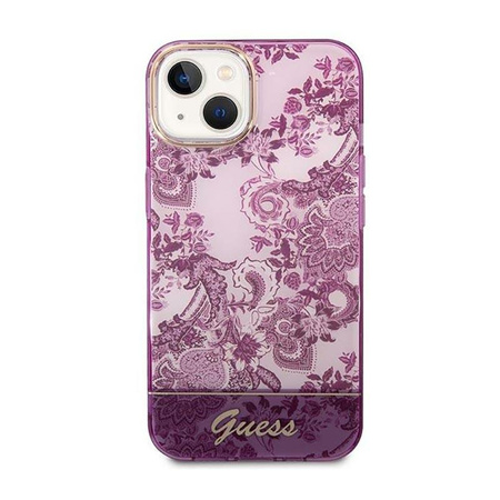 Guess Porcelain Collection - Case for iPhone 14 Plus (Fuchsia)