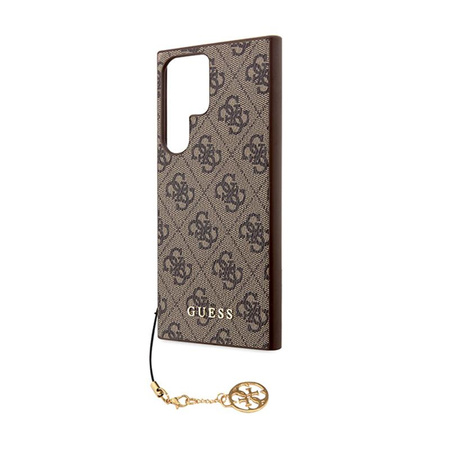 Guess 4G Charms Kollektion - Samsung Galaxy S24 Ultra Tasche (braun)