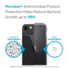Speck Presidio Perfect-Clear mit Glitter - iPhone 13 Hülle mit MICROBAN-Beschichtung (Klar/Platin-Glitter)