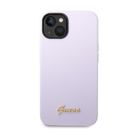Guess Silicone Vintage - Case for iPhone 14 (Purple)