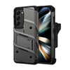 ZIZO BOLT sorozat - Samsung Galaxy S23 páncélozott tok 9H üveggel a képernyőhöz + tartó állvánnyal (szürke)