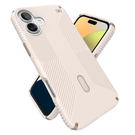 Speck Presidio2 Grip ClickLock & MagSafe - pouzdro pro iPhone 16 Plus (Bělená kost / Zlaté dědictví / Lískově hnědá)