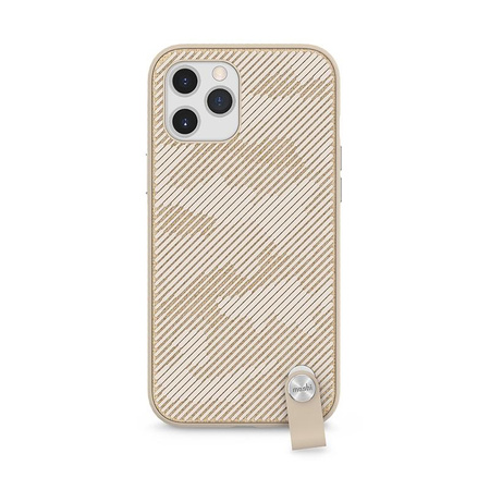 Moshi Altra - Etui z odpinaną smyczką iPhone 12 / iPhone 12 Pro (system SnapTo) (Sahara Beige)