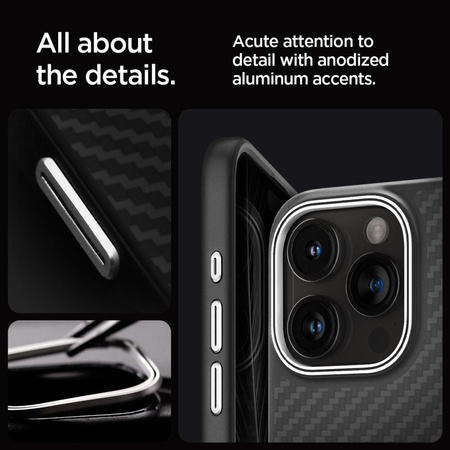 Spigen Enzo Aramid Mag MagSafe - Hülle iPhone 15 Pro (Black)