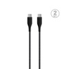 PURO Fabric Ultra Strong - Câble USB-C / USB-C tressé très résistant de 2 m (noir)