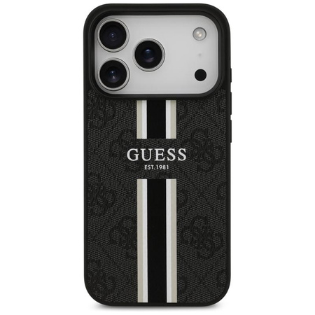 Guess 4G Printed Stripes MagSafe - Hülle iPhone 17 Pro (schwarz)
