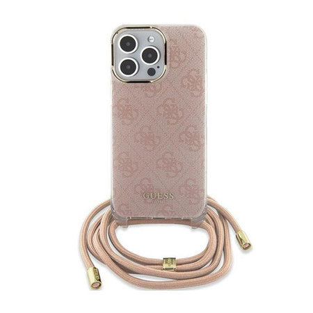 Guess Crossbody Cord 4G Print - iPhone 15 Tasche (Pink)