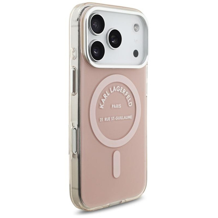 Karl Lagerfeld IML Karl RSG Logo MagSafe - Hülle für iPhone 17 Pro (rosa)