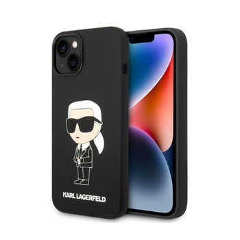 Karl Lagerfeld Silicone Ikonik MagSafe - pouzdro pro iPhone 15 Plus / 14 Plus (černé)