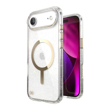 Speck Presidio Lux MagSafe - Custodia per iPhone Air (Glitter / Oro metallizzato)