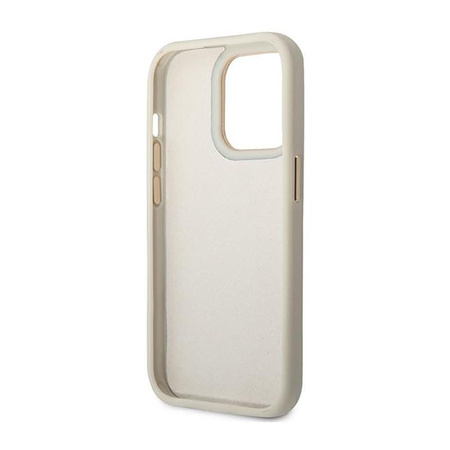 Guess Kroko Kollektion - iPhone 14 Pro Tasche (silber)