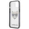 Karl Lagerfeld Choupette Head - iPhone 13 mini Tasche (Klar / Schwarzer Rahmen)