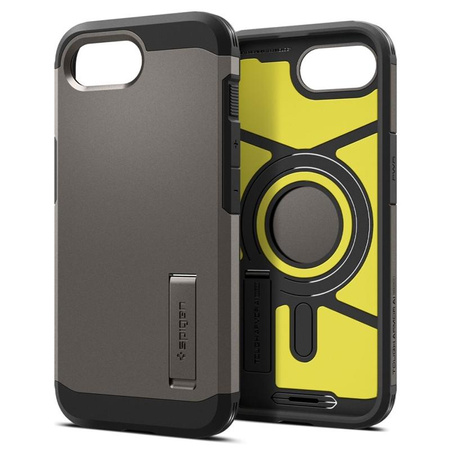 Spigen Tough Armor MagSafe - étui pour iPhone 16e (Gunmetal)