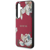 Guess Grained Printed Flower Pattern MagSafe - Etui do Samsung Galaxy S25 (fuksja)