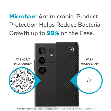 Speck Presidio2 Grip - Csúszásgátló tok Samsung Galaxy S23 Ultra (Fekete/Fekete/Fehér)