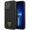Silikonové pouzdro Guess s trojúhelníkovým logem - iPhone 13 Pro Max (černé)