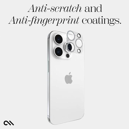 Case-Mate Sparkle Lens Protector - ochranné sklo pro fotoaparát iPhone 15 Pro / iPhone 15 Pro Max (Twinkle)