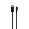PURO Fabric Ultra Strong - Câble tressé robuste USB-A / USB-C 1,2m (noir)