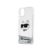 Karl Lagerfeld Liquid Glitter NFT Choupette Head - iPhone 11 Case (silver)