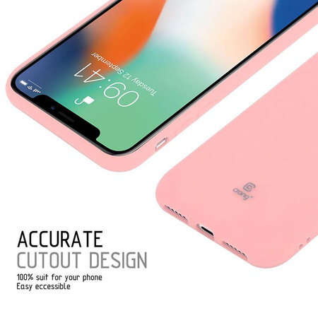 Crong Soft Skin Cover - Etui iPhone Xs / X (różowy)