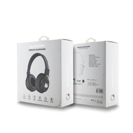 Hello Kitty Metal Logo Round Shape - Bluetooth V5.3 drahtlose In-Ear-Kopfhörer (schwarz)