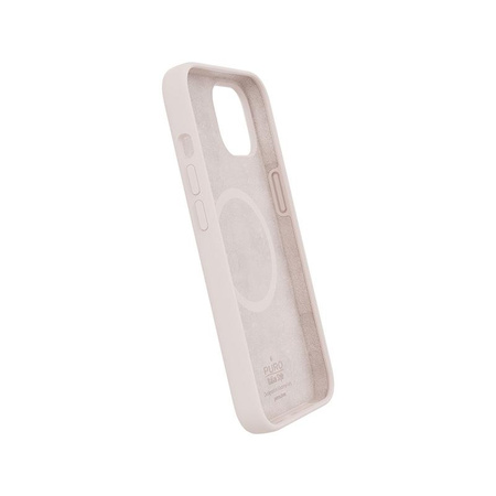PURO ICON MAG - pouzdro MagSafe pro iPhone 14 / 13 (prašně růžová)