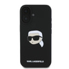Karl Lagerfeld Silicone Karl Head Print MagSafe - étui pour iPhone 16 (noir)