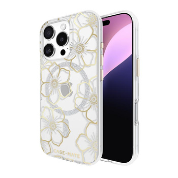 Case-Mate Floral Gems MagSafe - Hülle für iPhone 16 Pro (Gold)