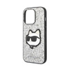 Karl Lagerfeld NFT Glitter Choupette Patch- Case for iPhone 14 Pro (Silver)